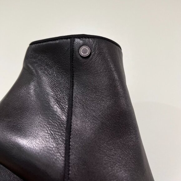 KARL LAGERFELD PARIS Lainey Boots Block-Heel Leather Booties 7M/37.5 B - Picture 8 of 13